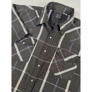 Vintage‎ Rock Creek Ranch Shirt Mens XL Plaid Western Pearl Snap